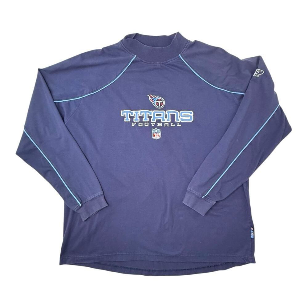 Tennessee Titans Embroidered Sweatshirt NFL Vintage 2000’s Reebok Mens Size XXL‎